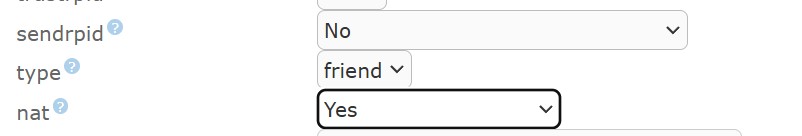 extension nat setting issabel